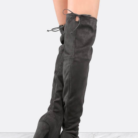 Chunky Tie Up Boots - Picture 4 of 4